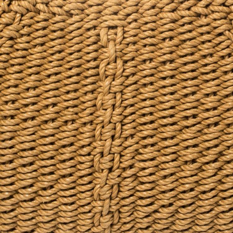 مملوكة مسبقًا Yves Saint Laurent Tan Raffia Mombasa Hobo