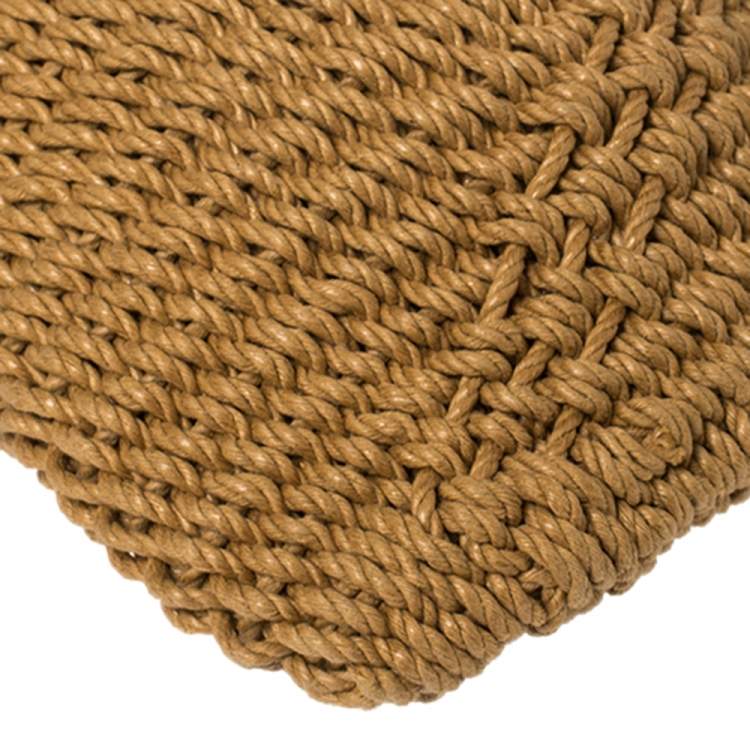 مملوكة مسبقًا Yves Saint Laurent Tan Raffia Mombasa Hobo