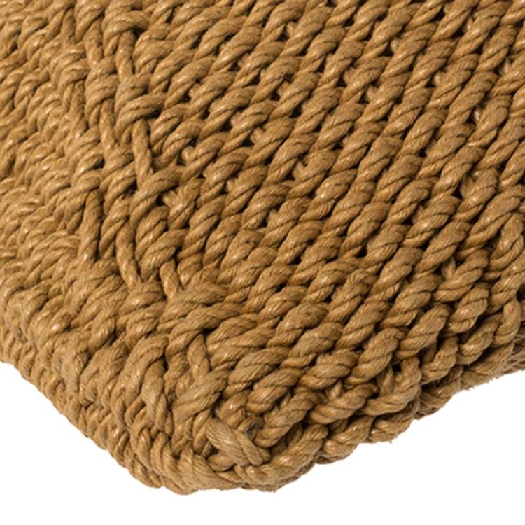 مملوكة مسبقًا Yves Saint Laurent Tan Raffia Mombasa Hobo