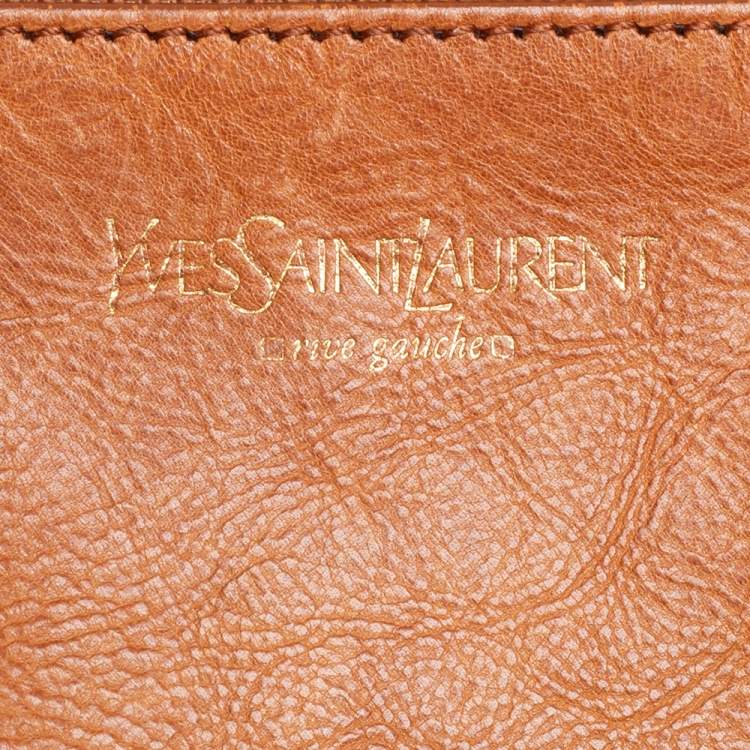 Pre Owned Yves Saint Laurent Tan Leather Vincennes Mombasa Hobo