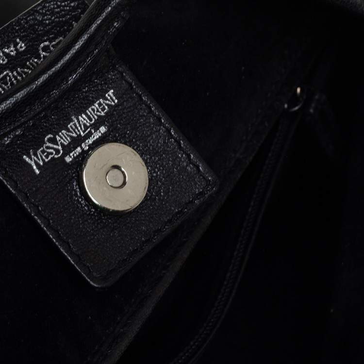 Pre Owned Yves Saint Laurent Black Leather St. Tropez Mombasa Hobo