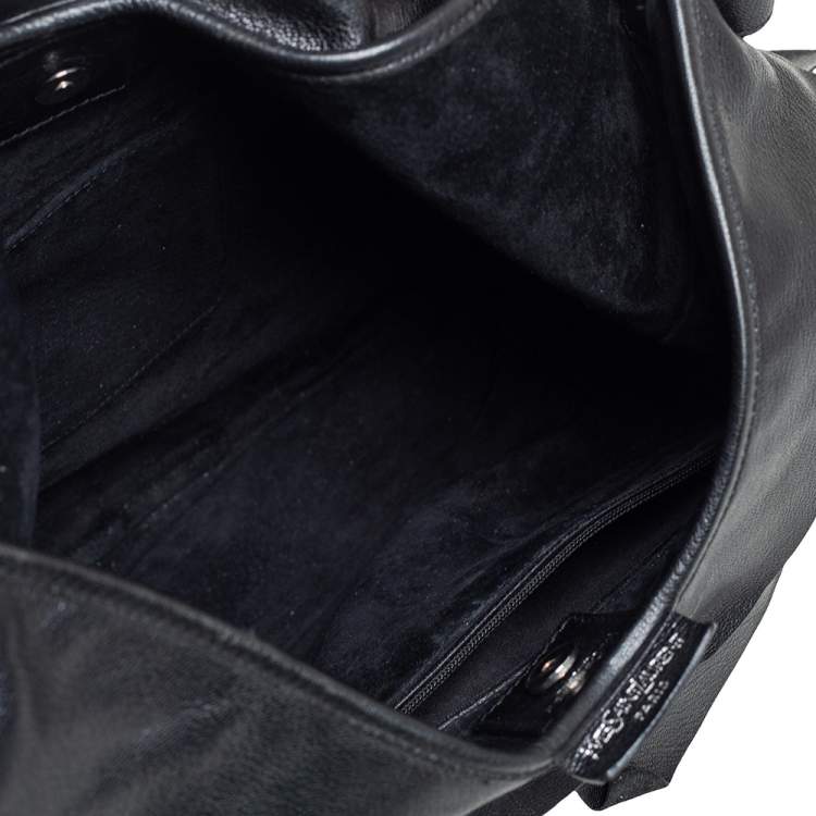 Pre Owned Yves Saint Laurent Black Leather St. Tropez Mombasa Hobo