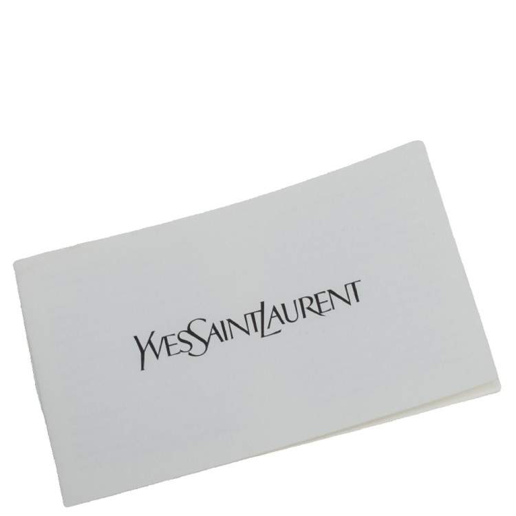Pre Owned Yves Saint Laurent Metallic Leather Belle De Jour Flap Clutch