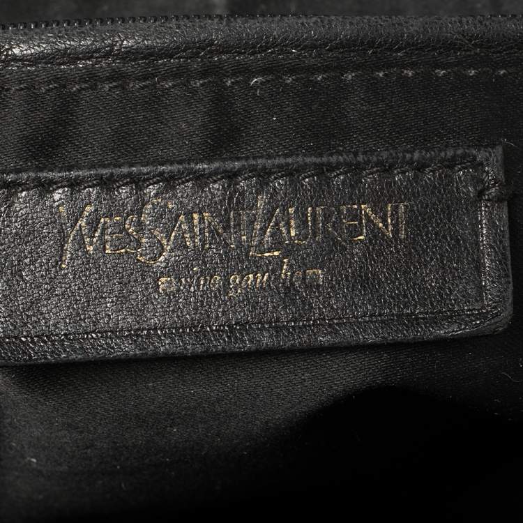 Pre Owned Yves Saint Laurent Black Leather Medium Muse Satchel