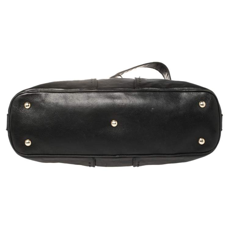 Pre Owned Yves Saint Laurent Black Leather Medium Muse Satchel