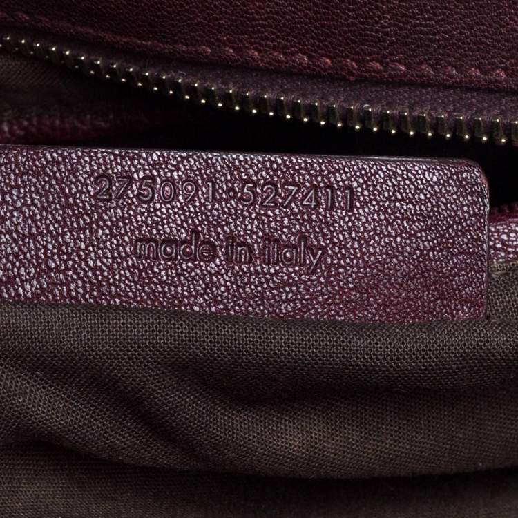 Pre Owned Yves Saint Laurent Burgundy Leather Large Cabas Chyc Tote