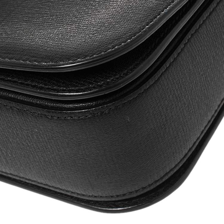 Pre Owned Yves Saint Laurent Black Leather Medium Chyc Flap Bag