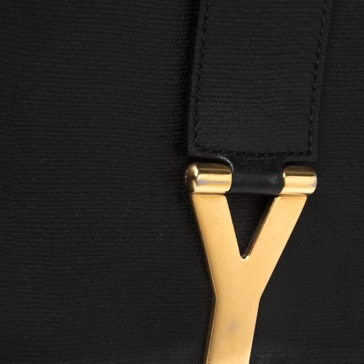 Pre Owned Yves Saint Laurent Black Leather Medium Chyc Flap Bag