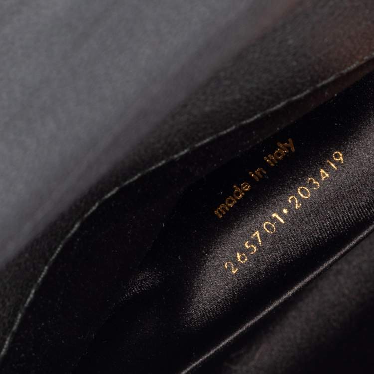 Pre Owned Yves Saint Laurent Brown/Black Leopard Print Calf Hair and Leather Chyc Clutch