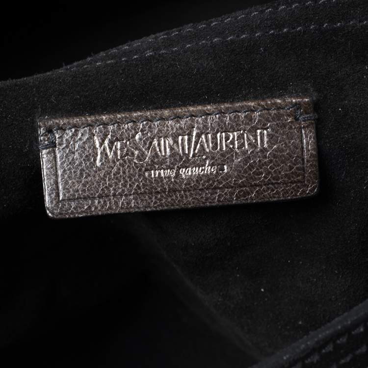مملوكة مسبقًا Yves Saint Laurent Tricolor Lizard Embossed Leather and Suede Large Muse Two Top Handle Bag