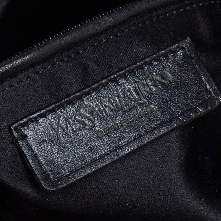 مملوكة مسبقًا Yves Saint Laurent Brown Leopard Print Calfhair Chain Hobo