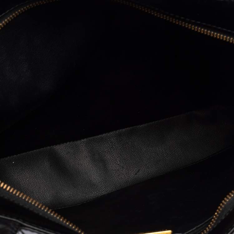 Pre Owned Yves Saint Laurent Black Leather Tote