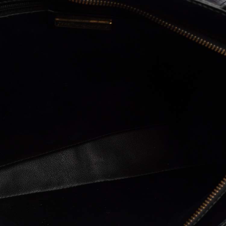 Pre Owned Yves Saint Laurent Black Leather Tote