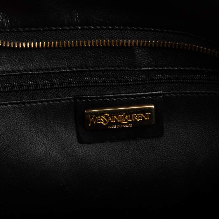 Pre Owned Yves Saint Laurent Black Leather Tote