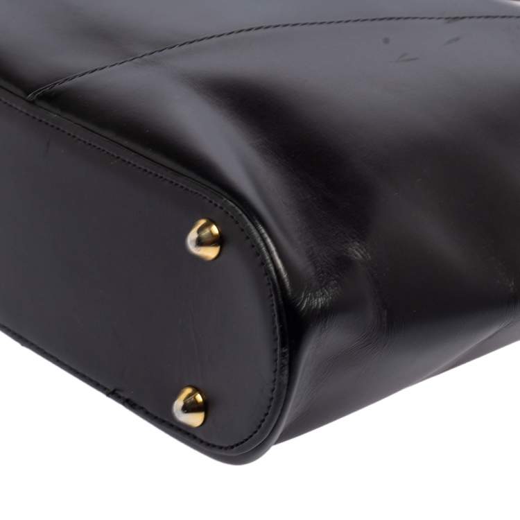 Pre Owned Yves Saint Laurent Black Leather Tote