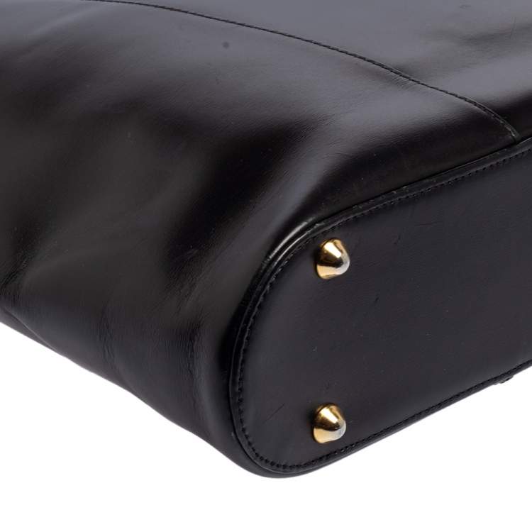 Pre Owned Yves Saint Laurent Black Leather Tote