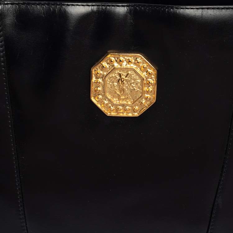 Pre Owned Yves Saint Laurent Black Leather Tote