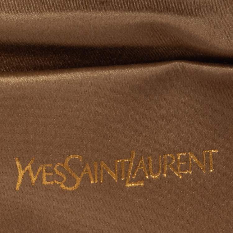 Pre Owned Yves Saint Laurent Beige Leather Belle De Jour Flap Clutch