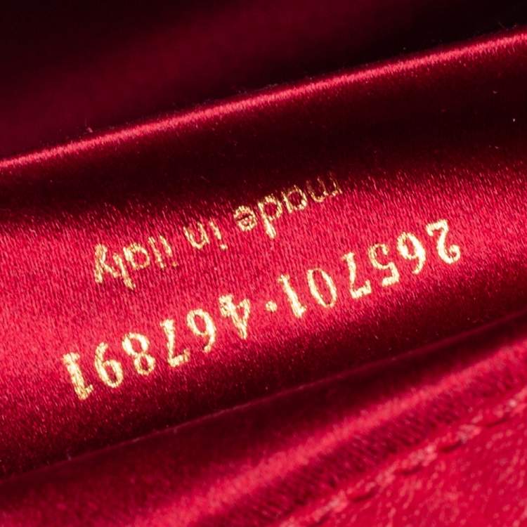 Pre Owned Yves Saint Laurent Red Leather Y-Ligne Clutch