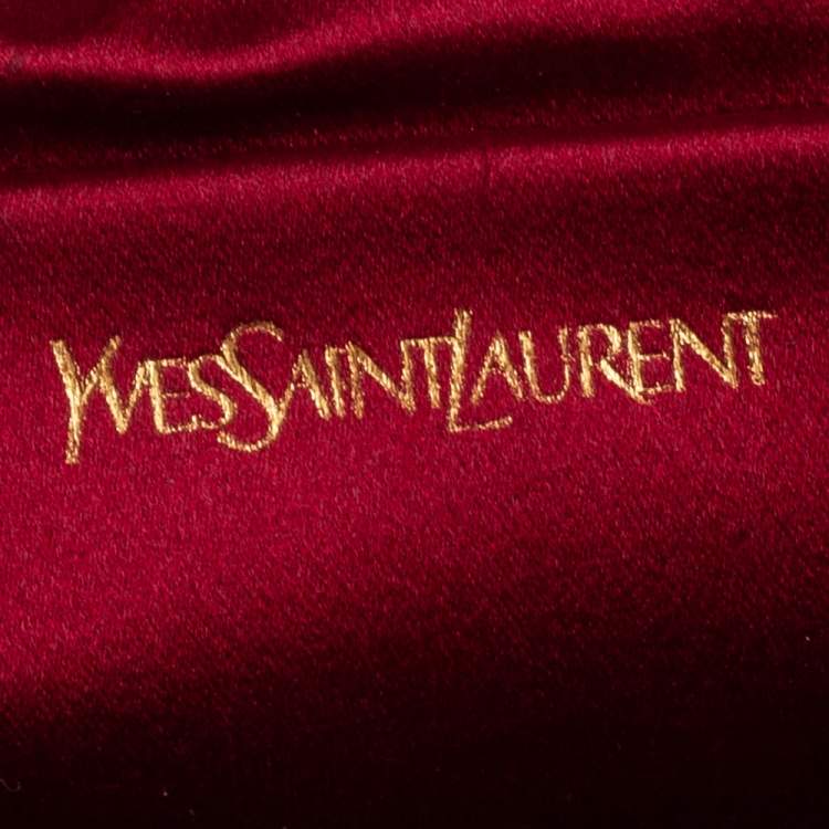 Pre Owned Yves Saint Laurent Red Leather Y-Ligne Clutch
