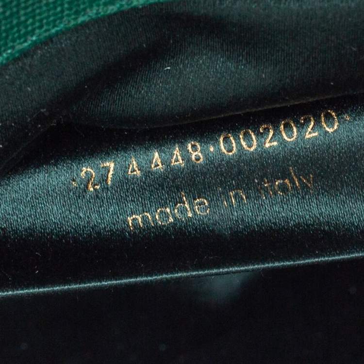 Pre Owned Yves Saint Laurent Green Leather Y-Ligne Clutch