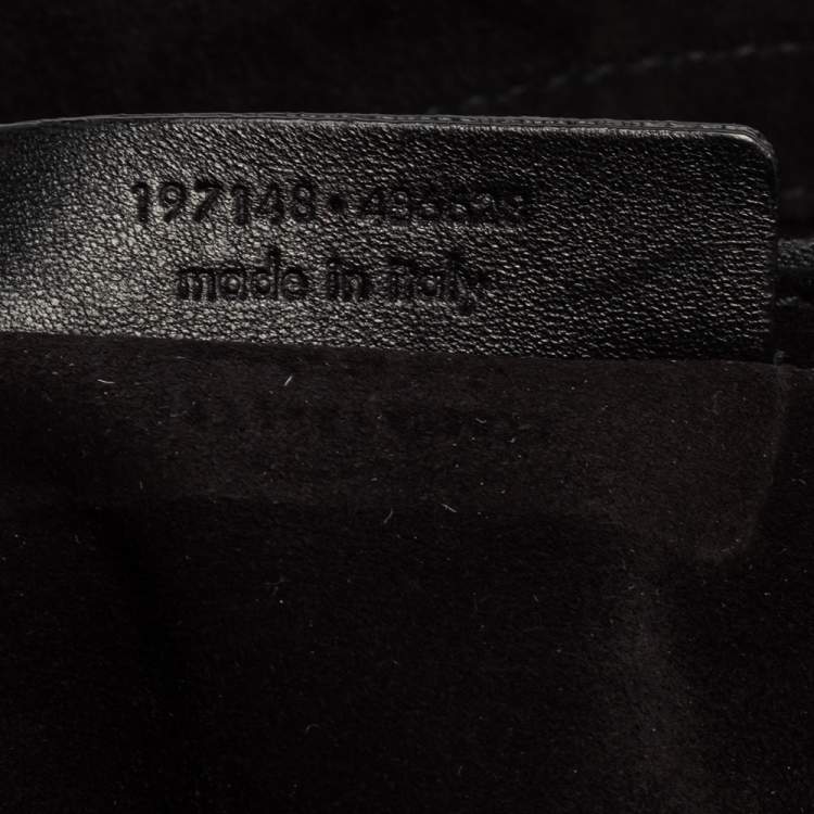 Pre Owned Yves Saint Laurent Black Patent Leather Large Muse Top Handle Bag