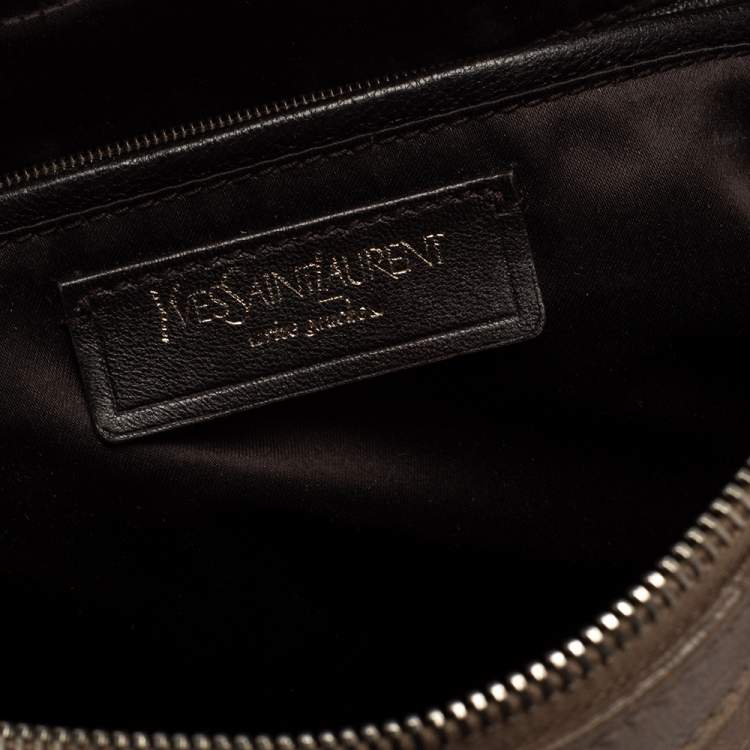 Pre Owned Yves Saint Laurent Beige Leather Large Muse Bag
