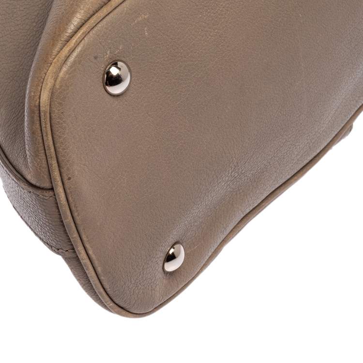 Pre Owned Yves Saint Laurent Beige Leather Large Muse Bag