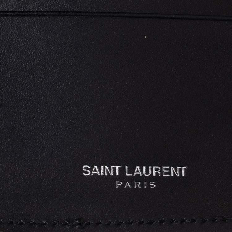 مملوكة مسبقًا  Saint Laurent Black Studded Leather Wallet