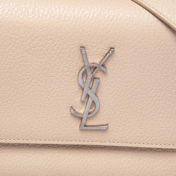 Pre Owned Saint Laurent Beige Leather Medium Sunset Shoulder Bag