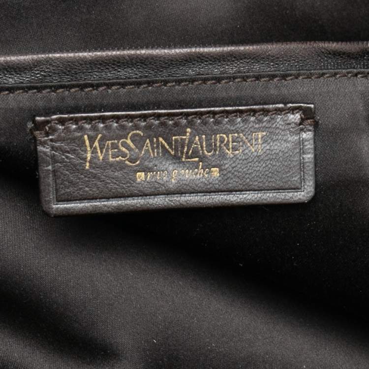 Pre Owned Yves Saint Laurent Cream Leather Large Muse Bag