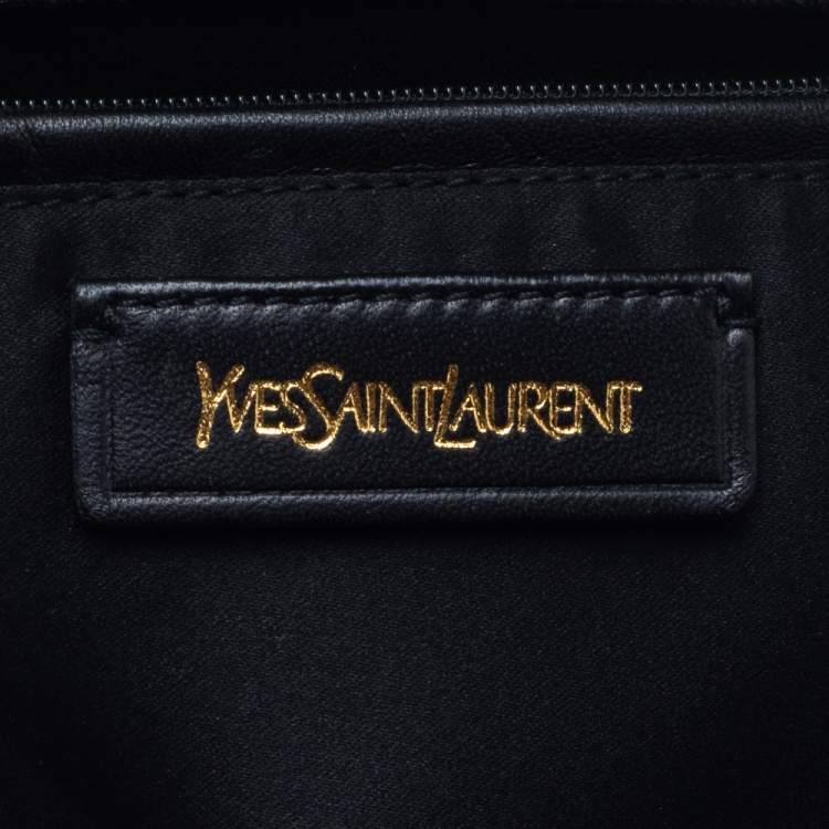 Pre Owned Yves Saint Laurent Brown/Beige Calf Hair Oversized Muse Satchel 