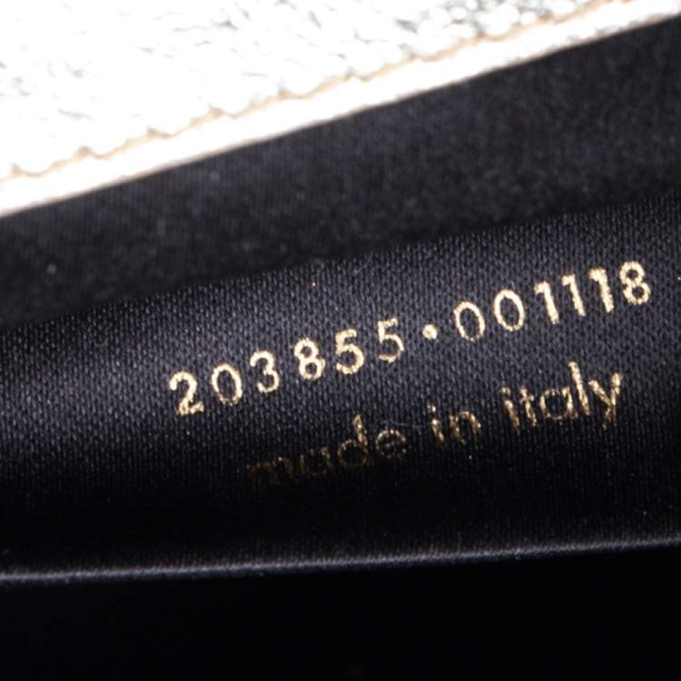 Pre Owned Yves Saint Laurent Metallic Gold Leather Belle De Jour Flap Clutch
