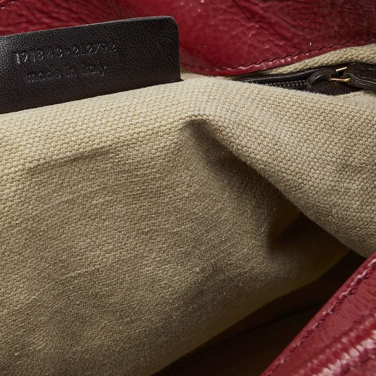 Pre Owned Yves Saint Laurent Red Leather Flap Hobo