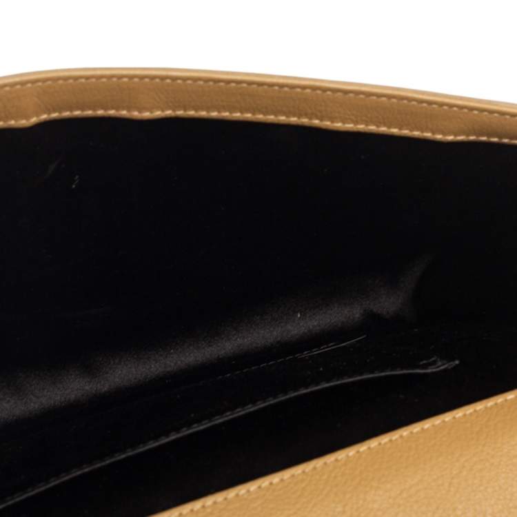 مملوكة مسبقًا Yves Saint Laurent Beige Leather Belle De Jour Flap Clutch