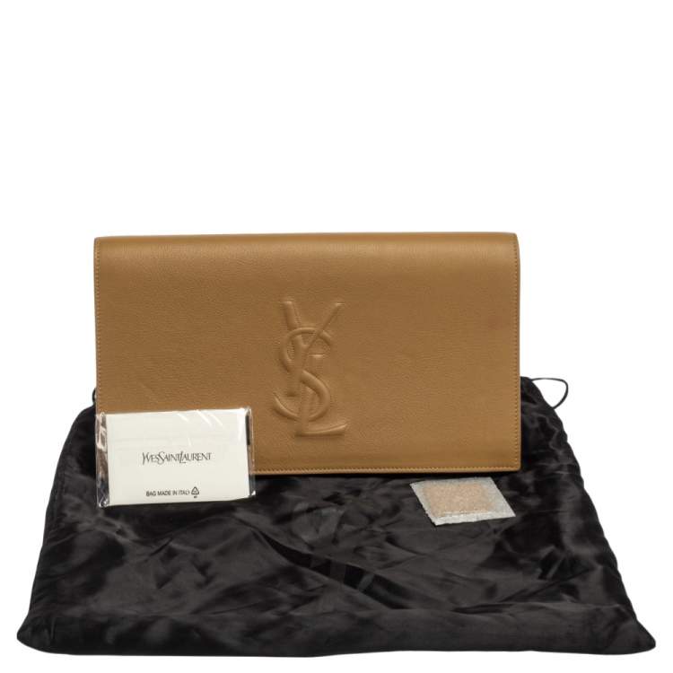 مملوكة مسبقًا Yves Saint Laurent Beige Leather Belle De Jour Flap Clutch