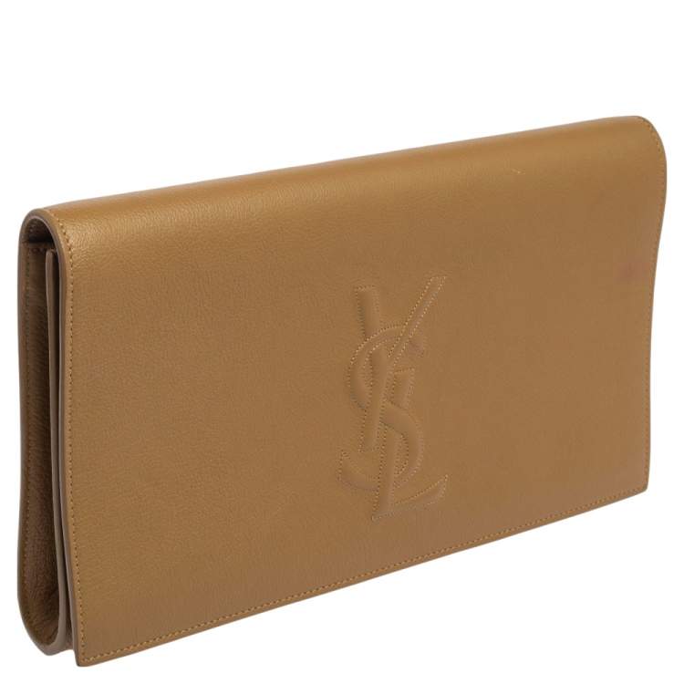 مملوكة مسبقًا Yves Saint Laurent Beige Leather Belle De Jour Flap Clutch