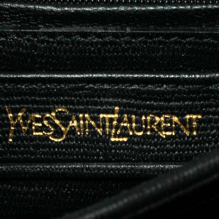 Pre Owned Yves Saint Laurent Black Leather Medium Chyc Flap Bag