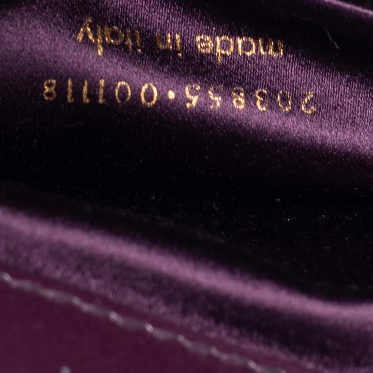 Pre Owned Yves Saint Laurent Purple Patent Leather Belle De Jour Flap Clutch