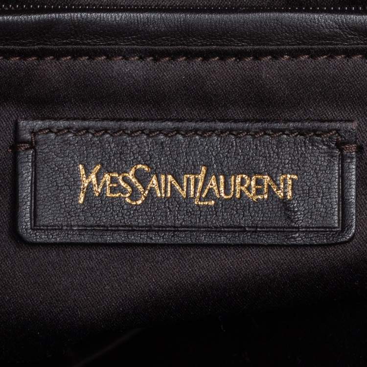 Pre Owned Yves Saint Laurent Green Leather Medium Muse Satchel