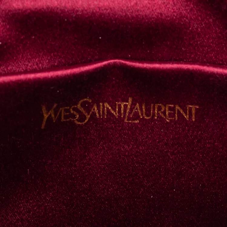 Pre Owned Yves Saint Laurent Fuchsia Leather Y-Ligne Clutch