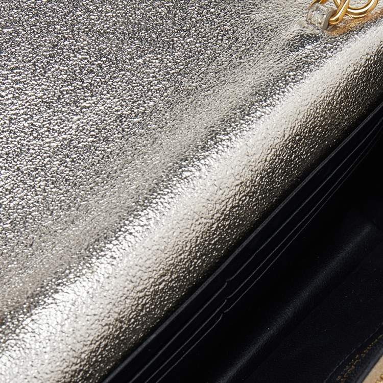 Pre Owned Yves Saint Laurent Gold Leather Small Kate Shoulder Bag