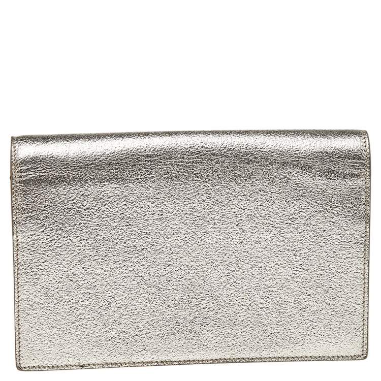 Pre Owned Yves Saint Laurent Gold Leather Small Kate Shoulder Bag