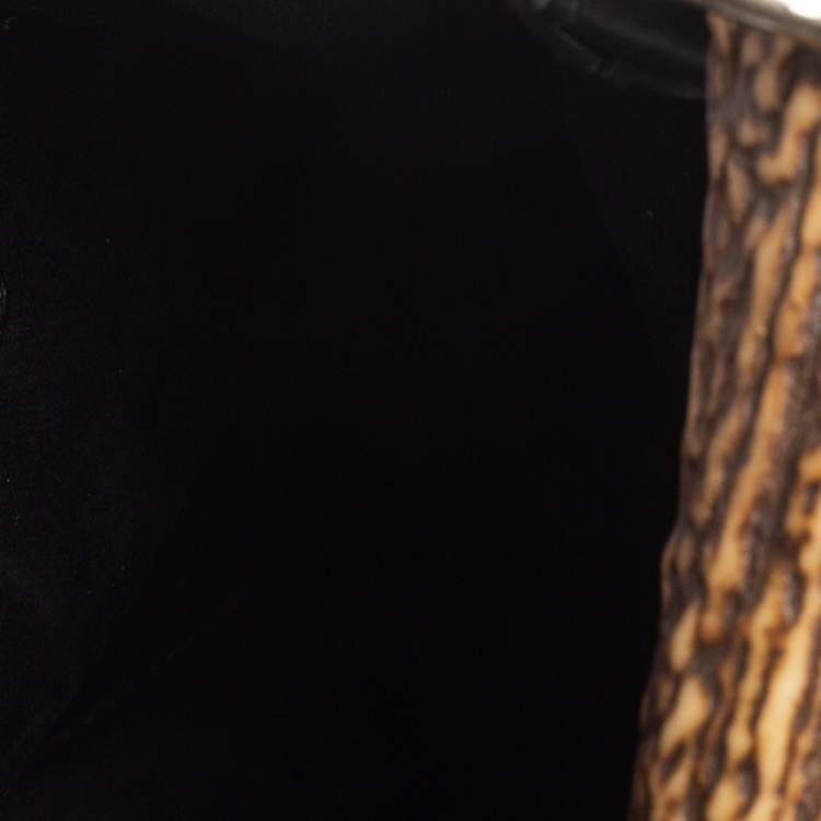 Pre Owned Yves Saint Laurent Black Leather Mini Mombasa Hobo