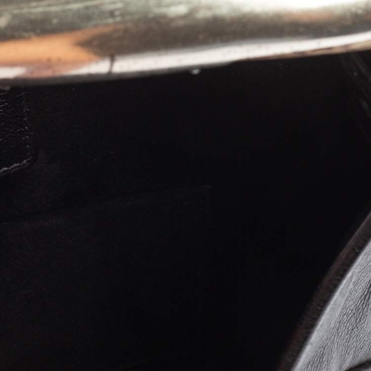 Pre Owned Yves Saint Laurent Black Leather Mini Mombasa Hobo