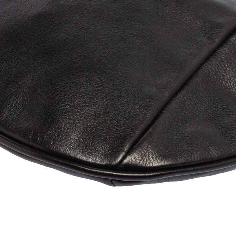 Pre Owned Yves Saint Laurent Black Leather Mini Mombasa Hobo