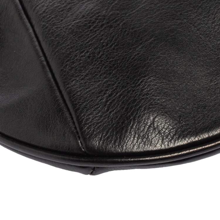 Pre Owned Yves Saint Laurent Black Leather Mini Mombasa Hobo