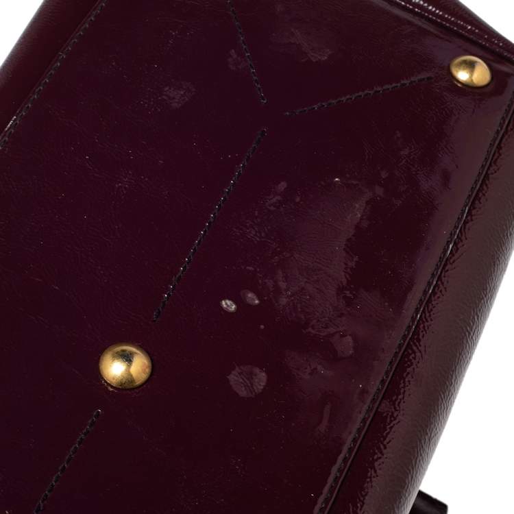 مملوكة مسبقًا Yves Saint Laurent Purple Patent Leather Medium Majorelle Satchel