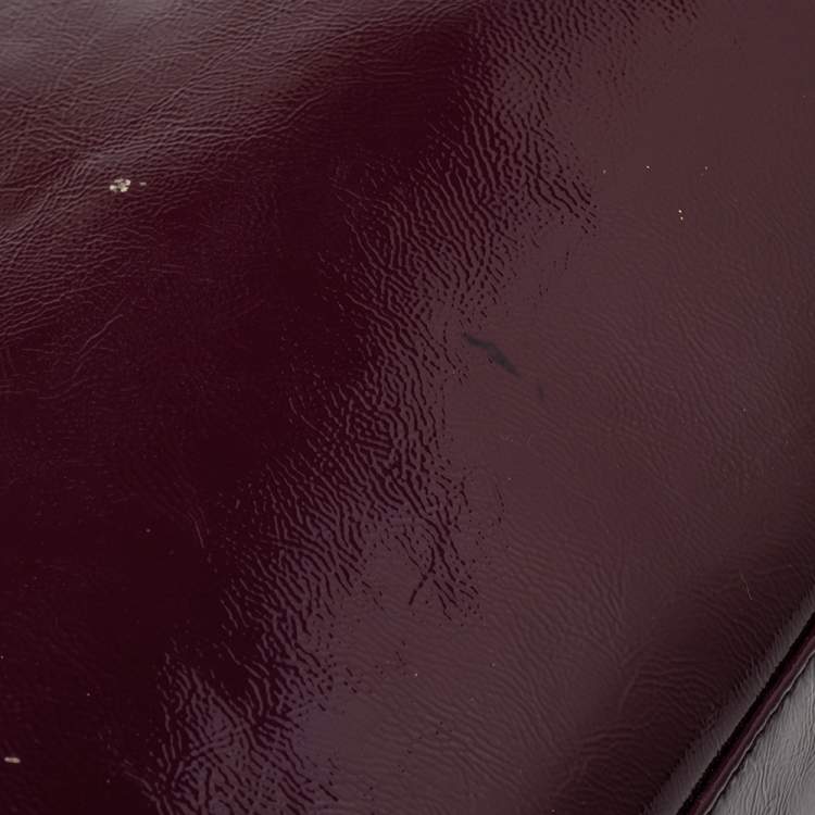 مملوكة مسبقًا Yves Saint Laurent Purple Patent Leather Medium Majorelle Satchel