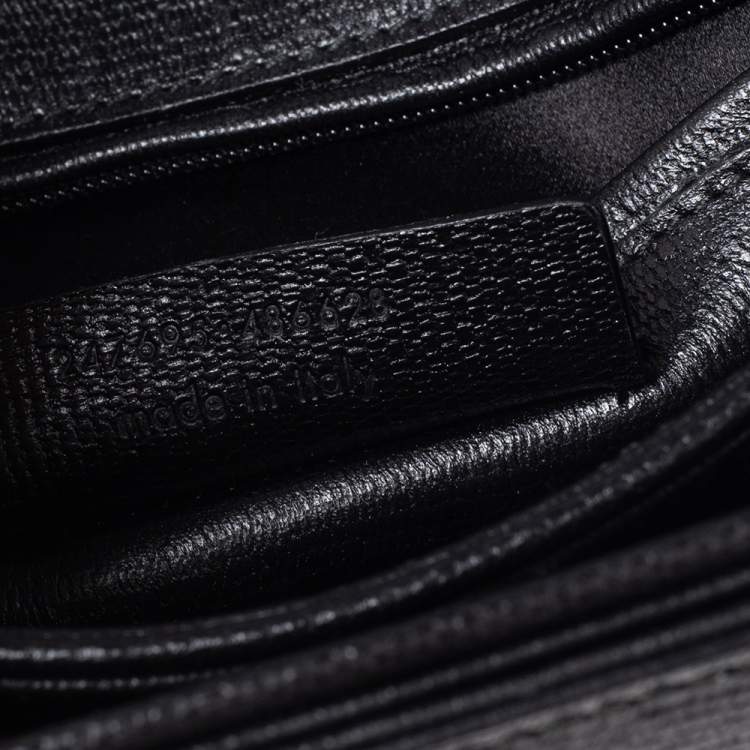 Pre Owned Saint Laurent Black Leather Large Chyc Flap Shoulder Bag